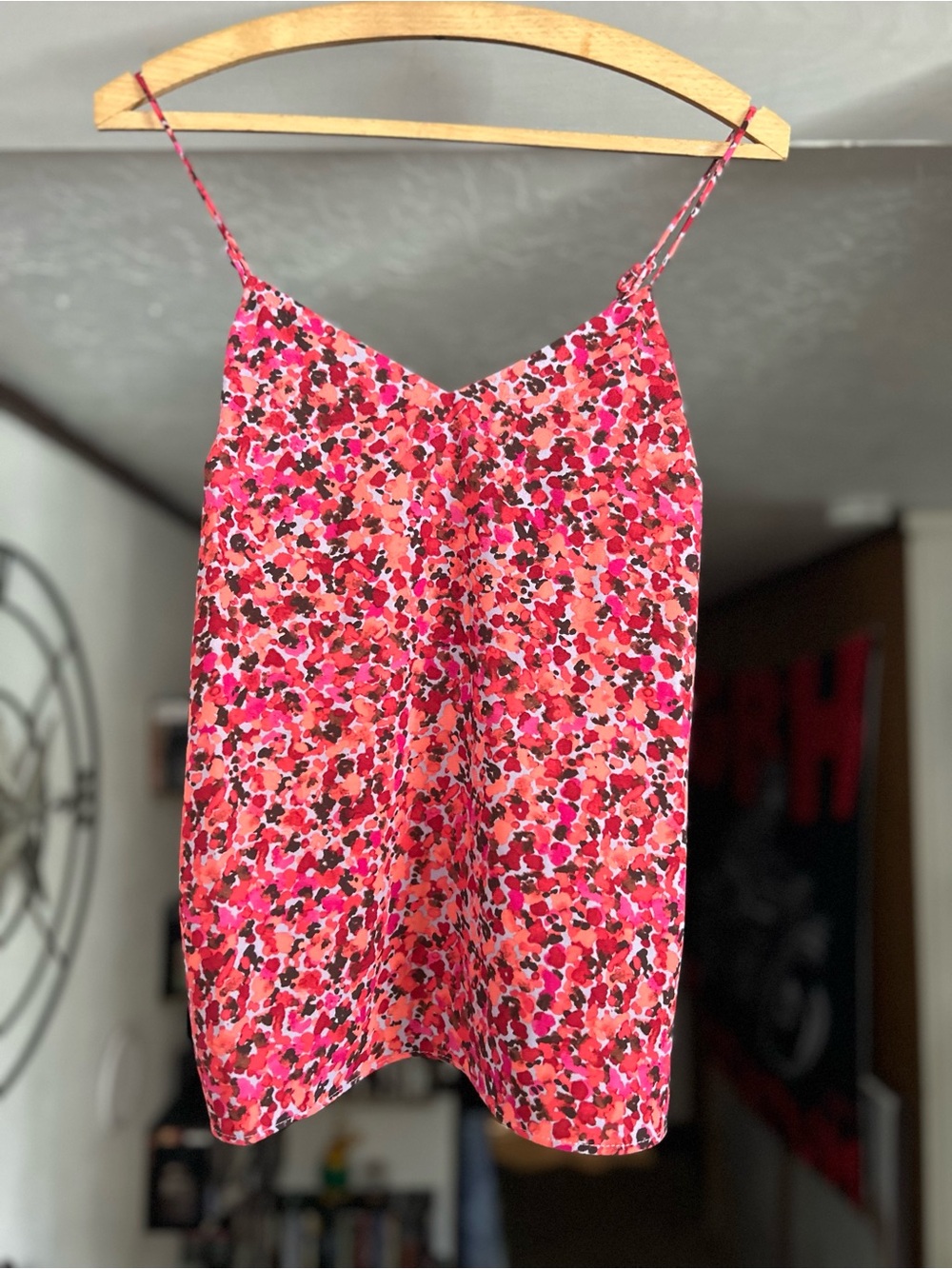 Nine West Coral Pink Multi Floral Print Sleeveless Top